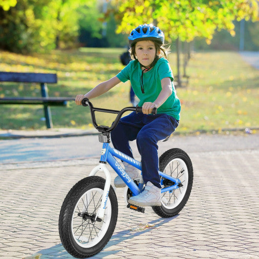 16 Inch Kids Bike Bicycle with Training Wheels for 5-8 Years Old Kids-Blue