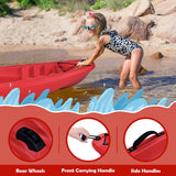 6 Feet Youth Kids Kayak with Bonus Paddle and Folding Backrest for Kid Over 5-Red