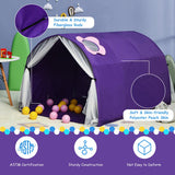 Kids Galaxy Starry Sky Dream Portable Play Tent with Double Net Curtain-Purple