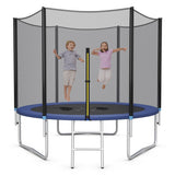 8/10/12/14/15/16Feet Outdoor Trampoline Bounce Combo with Safety Closure Net Ladder-10 ft