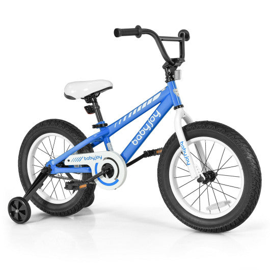 16 Inch Kids Bike Bicycle with Training Wheels for 5-8 Years Old Kids-Blue