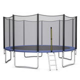 8/10/12/14/15/16 Feet Outdoor Trampoline Bounce Combo with Safety Closure Net Ladder-16 ft