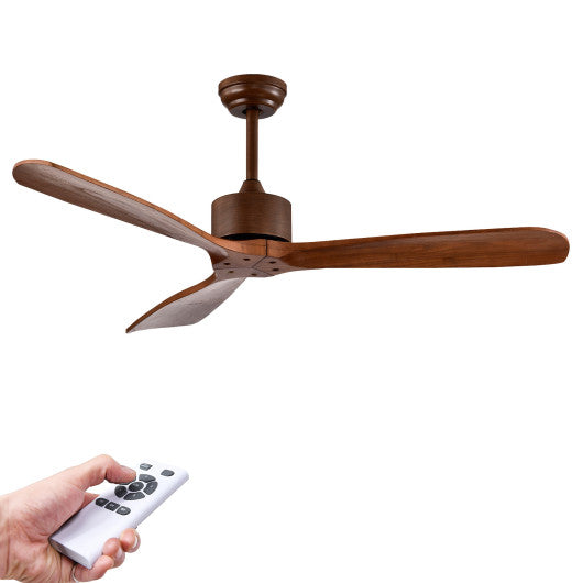 52 Inch Modern Ceiling Fan Indoor Outdoor Brushed Nickel Finish with Remote