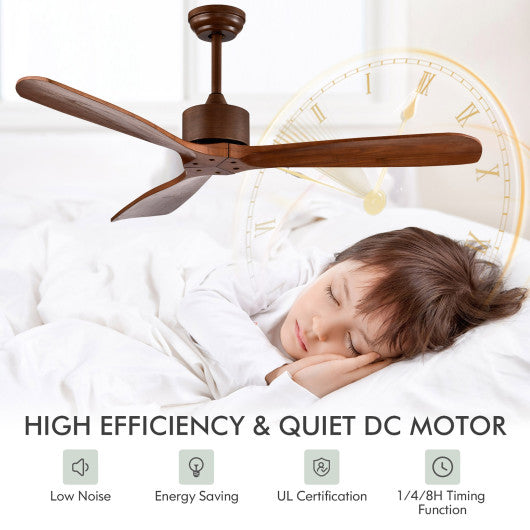 52 Inch Modern Ceiling Fan Indoor Outdoor Brushed Nickel Finish with Remote