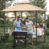 8 x 5 Feet 2-Tier BBQ Grill Gazebo Barbecue Canopy