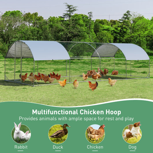 Large Metal Chicken Coop with Cover