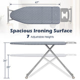 Ironing Board with Iron Rest and Removable Silver-Gray