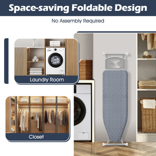 Ironing Board with Iron Rest and Removable Silver-Gray