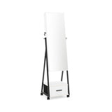 Jewelry Cabinet with Full Length Mirror-White
