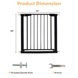 30-32.5 Inch Wide Safety Gate with 30 Inch Scientific Height-Black