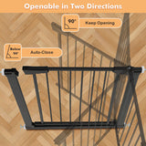 30-32.5 Inch Wide Safety Gate with 30 Inch Scientific Height-Black