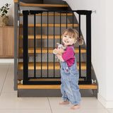 30-32.5 Inch Wide Safety Gate with 30 Inch Scientific Height-Black