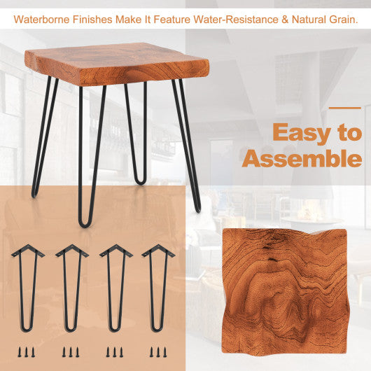 Square Reclaimed Recycled Indonesia Teak Wood End Table