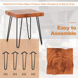 Square Reclaimed Recycled Indonesia Teak Wood End Table