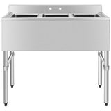 Stainless Steel Utility Sink with 3 Compartment Commercial Kitchen Sink