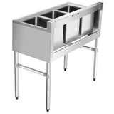 Stainless Steel Utility Sink with 3 Compartment Commercial Kitchen Sink