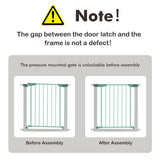 30-32.5 Inch Wide Safety Gate with 30 Inch Scientific Height for Baby and Pet-White