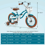 14 Inch Kid's Bike with Removable Training Wheels and Basket-Blue