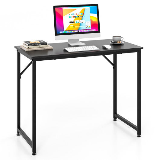 L Shaped Computer Desk and Writing Workstation for Home and Office-Black