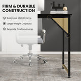 L Shaped Computer Desk and Writing Workstation for Home and Office-Black