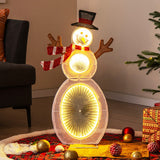 2.6 Feet Lighted Snowman with LED Lights and Metal Stand