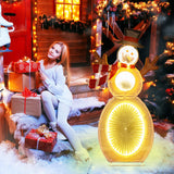 2.6 Feet Lighted Snowman with LED Lights and Metal Stand