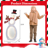 2.6 Feet Lighted Snowman with LED Lights and Metal Stand