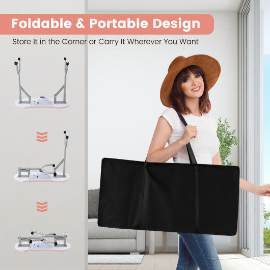 Manicure Nail Table with Bendable USB-plug LED Table Lamp-Pink