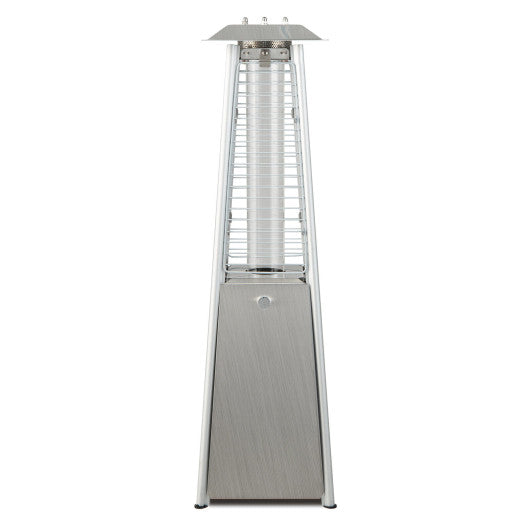 10000 BTU Portable Stainless Steel Tabletop Patio Heater with Glass Tube