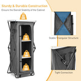 Folding Camping Storage Cabinet with 3 Shelves and Carry Bag-XL