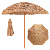 8 Feet Patio Thatched Tiki Umbrella Hawaiian Hula Beach Umbrella