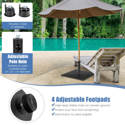 20 Inches Patio Umbrella Base with 4 Adjustable Footpads