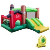 Farm Themed 6-in-1 Inflatable Castle with Trampoline and 735W Blower