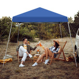 10 x 10 Feet Outdoor Instant Pop-up Canopy with Carrying Bag-Blue