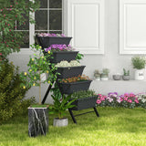 5-Tier Vertical Raised Garden Bed with Wheels and Container Boxes