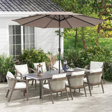 10 Feet Outdoor Patio Umbrella with Tilt Adjustment and Crank-Tan