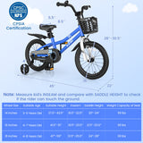 16 Inch Kids Bike with Removable Training Wheels-Navy