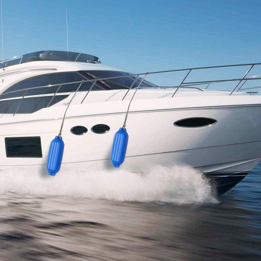 4 Ribbed Marine 8.5" x 27"  Boat Fender Vinyl Bumper-Blue