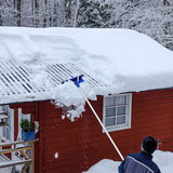 21 Feet Adjustable Aluminium Snow Roof Rake with Wheels and Oxford Slide