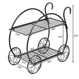 Heavy Duty Metal Flower Cart Plant Stand