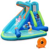 Hippo Inflatable Water Slide Bounce House with 740W Blower