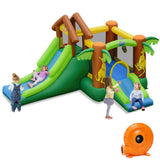 Kids Inflatable Jungle Bounce House Castle with 735W Blower