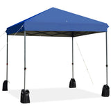 8’x8' Outdoor Pop up Canopy Tent  w/Roller Bag-Blue