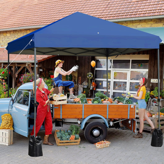 8’x8' Outdoor Pop up Canopy Tent  w/Roller Bag-Blue