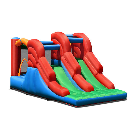 3-in-1 Dual Slides Jumping Castle Bouncer without Blower