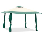 13 Feet x 13 Feet Pop Up Canopy Tent Instant Outdoor Folding Canopy Shelter-Green