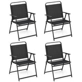 Set of 2/4/6 Outdoor Folding Chairs with Breathable Seat-Set of 4