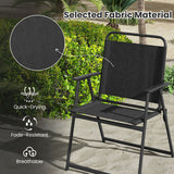 Set of 2/4/6 Outdoor Folding Chairs with Breathable Seat-Set of 2