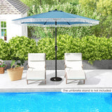 9 FT Patio Umbrella with Sun-Protective Canopy for Patio Garden Pool-Navy