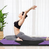 10 Feet x 4 Feet x 2 Inch Folding Exercise Mat with Hook and Loop Fasteners-Purple